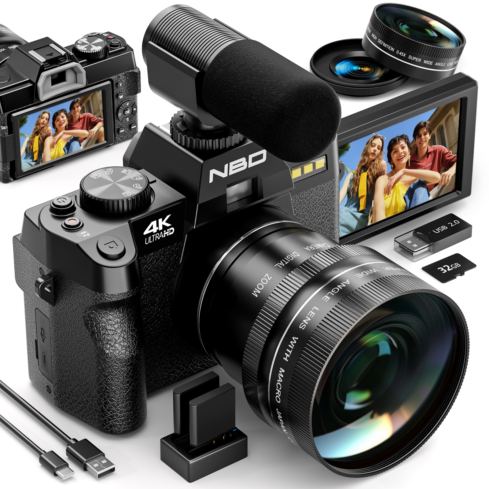 Korean Lifestyle Vlogs - NBD S100F 48MP 4K Digital Camera