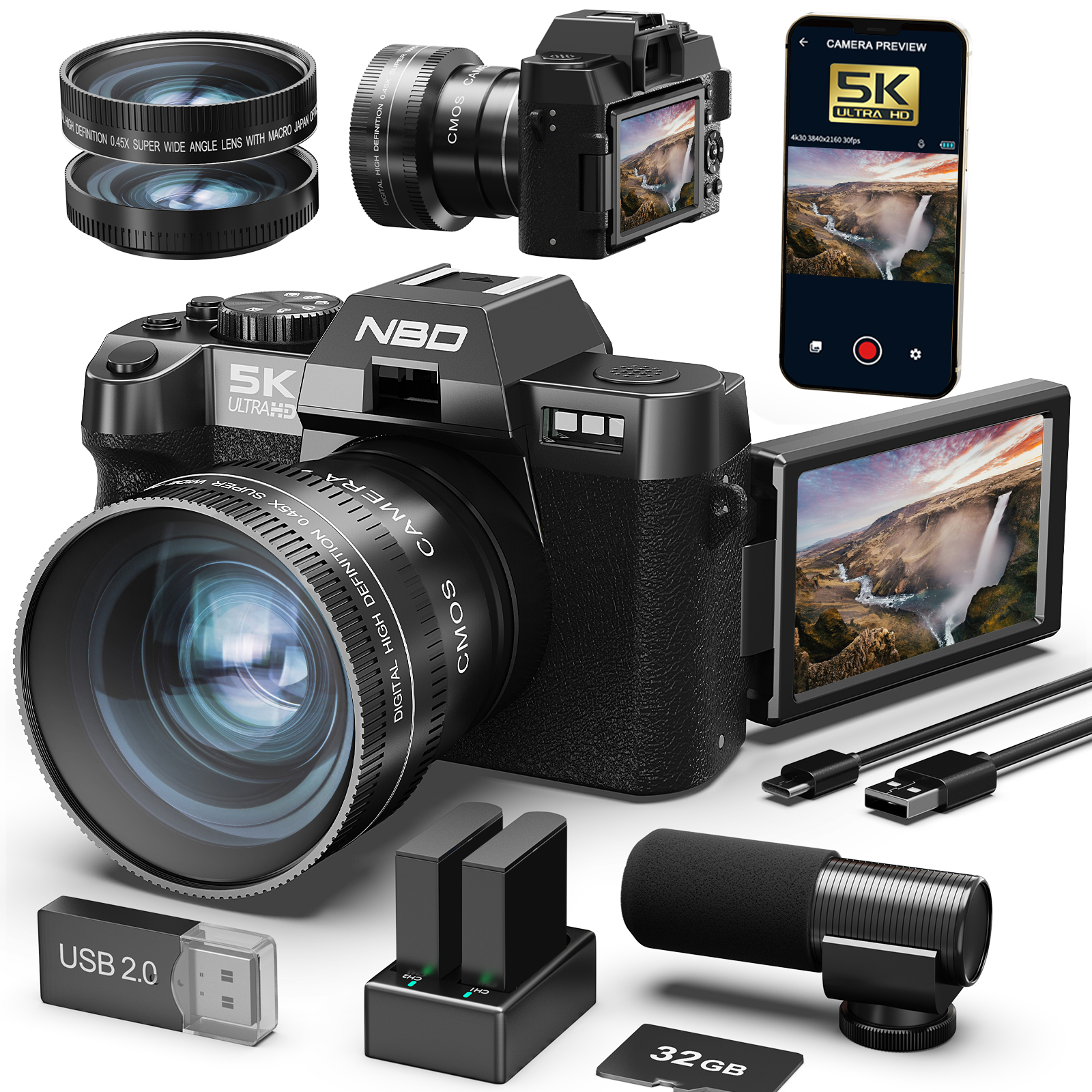 Korean Lifestyle Vlogs - NBD 48MP&4K Digital Cameras for Photography