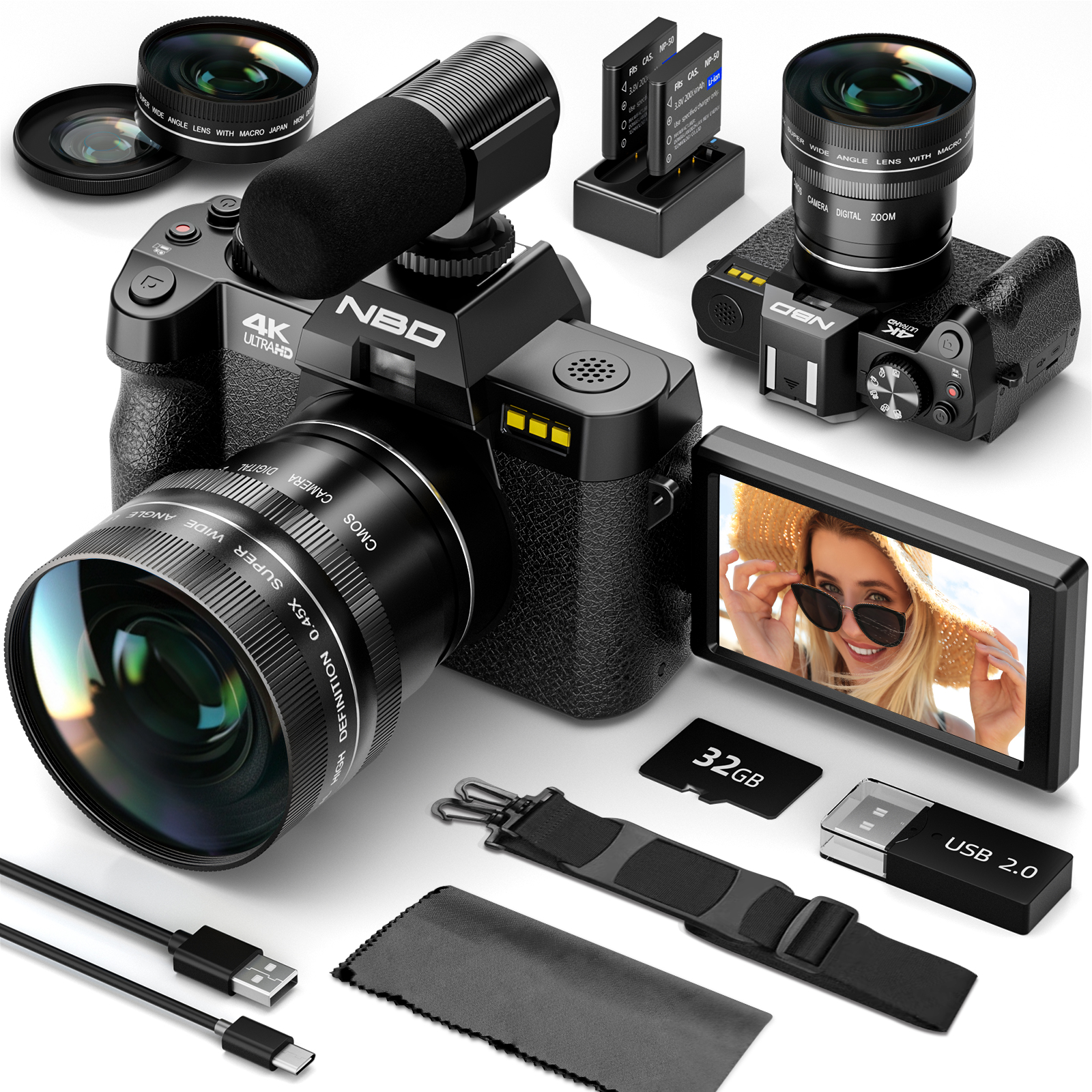 Korean Lifestyle Vlogs - NBD 48MP 4K Digital Camera S100F