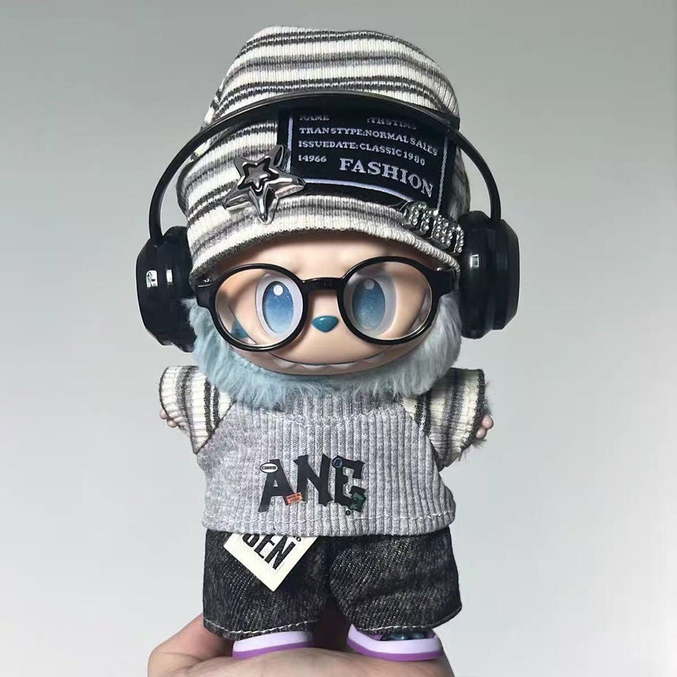 Korean Lifestyle Movie - For Labubu 15-17cm Cloth Korean Grey