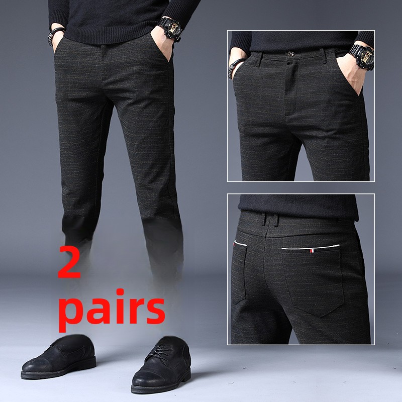 Spring Elastic Men's Casual Pa - مراجعة Korean Men Lifestyle وسعره