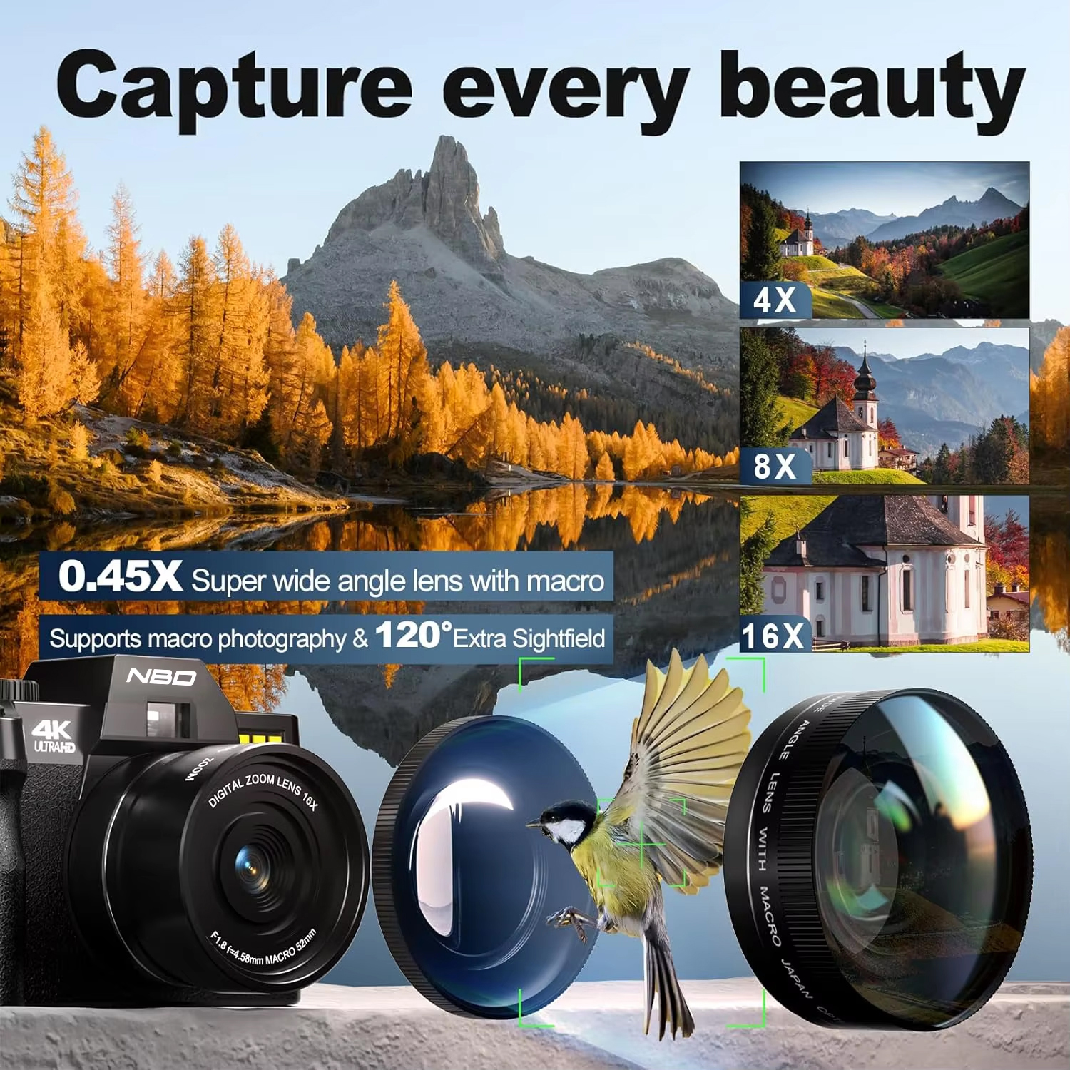 NBD S100F 48MP 4K Digital Came - مراجعة Korean Lifestyle Vlogs وسعره