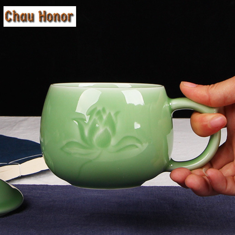 350ml Longquan Celadon Lotus C - مراجعة Celadon Ceramic Cup وسعره