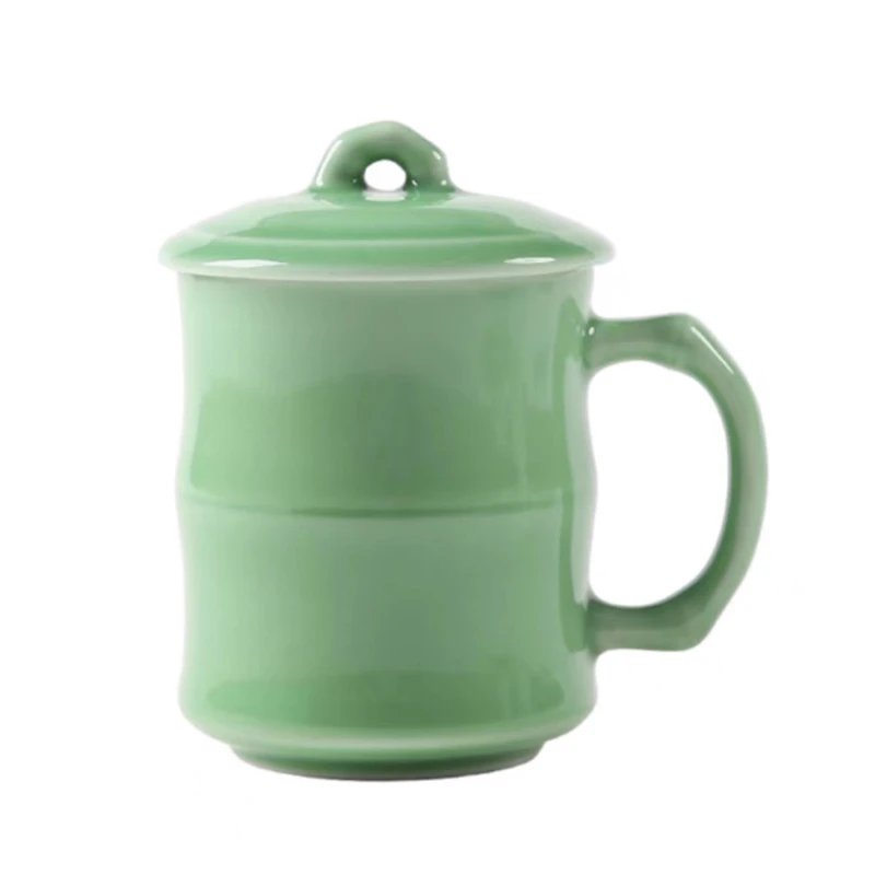 Celadon teacup with lid and ha - مراجعة Celadon Ceramic Cup وسعره