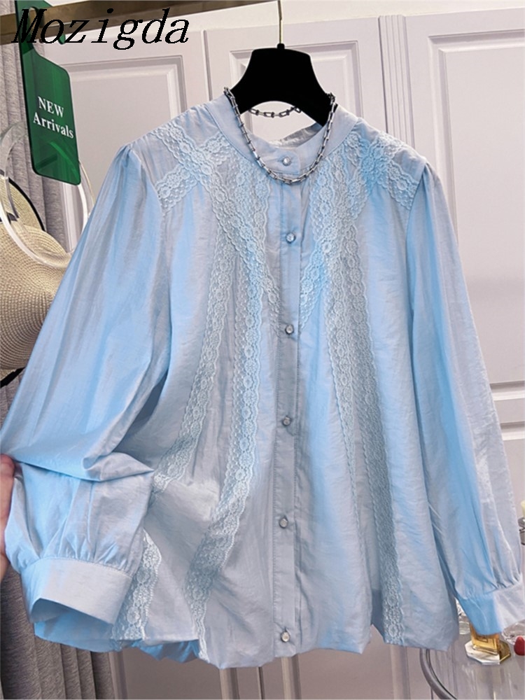 Oversize Spring Lace Round Nec - مراجعة Korean Lifestyle وسعره