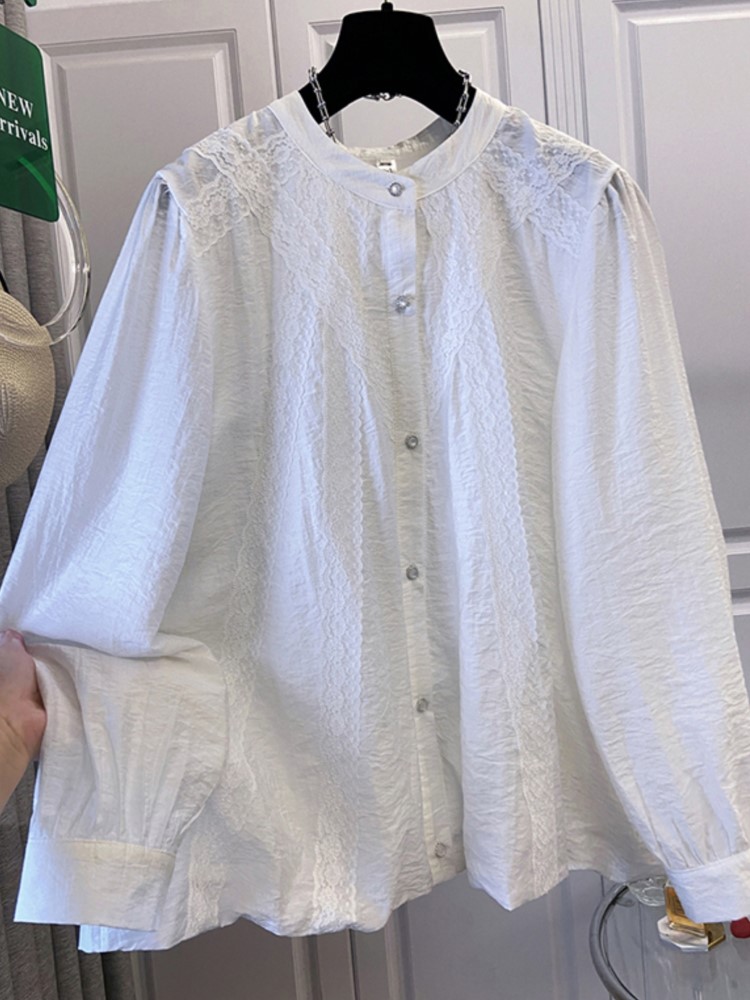 Oversize Spring Lace Round Nec - مراجعة Korean Lifestyle وسعره