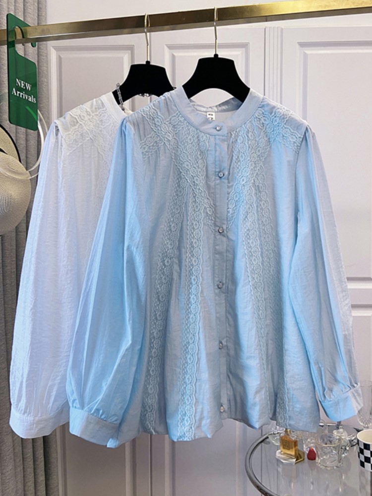 Oversize Spring Lace Round Nec - مراجعة Korean Lifestyle وسعره
