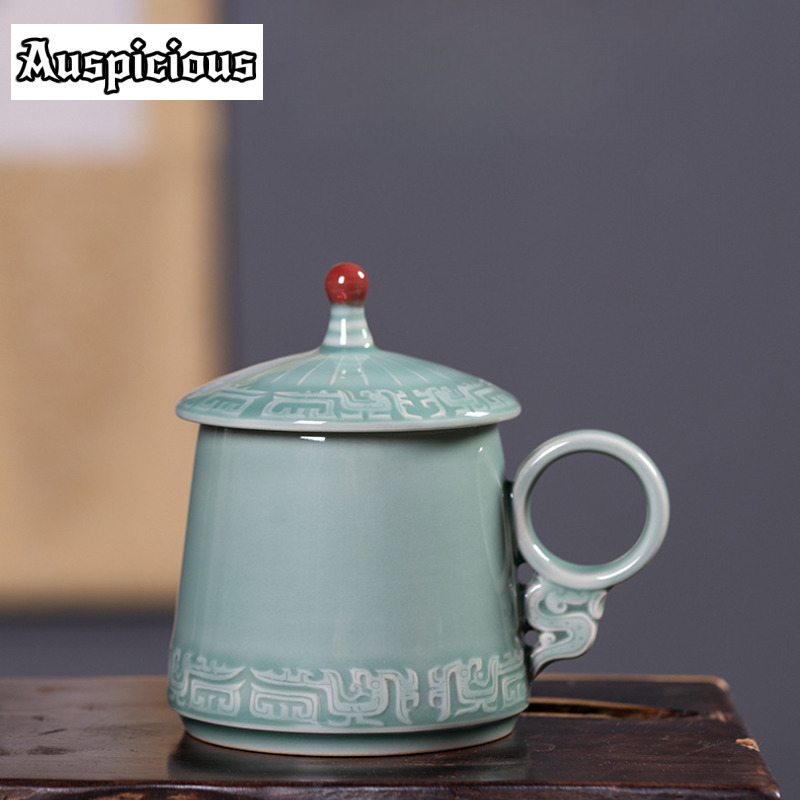 395ml Longquan Celadon Bronze  - مراجعة Celadon Ceramic Cup وسعره