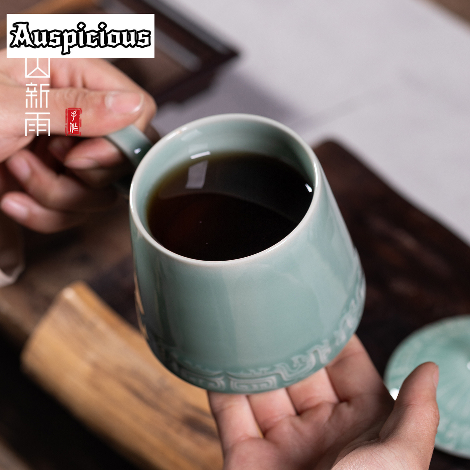 395ml Longquan Celadon Bronze  - مراجعة Celadon Ceramic Cup وسعره