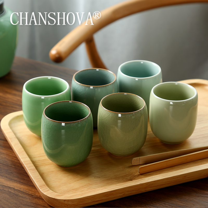 CHANSHOVA-Porcelain Tea Cup Se - مراجعة Celadon Ceramic Cup وسعره