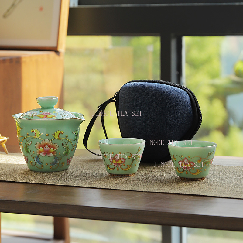 Celadon one pot two cups trave - مراجعة Celadon Ceramic Cup وسعره