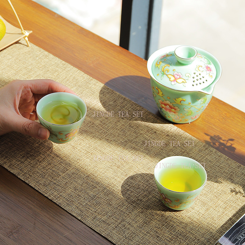 Celadon one pot two cups trave - مراجعة Celadon Ceramic Cup وسعره