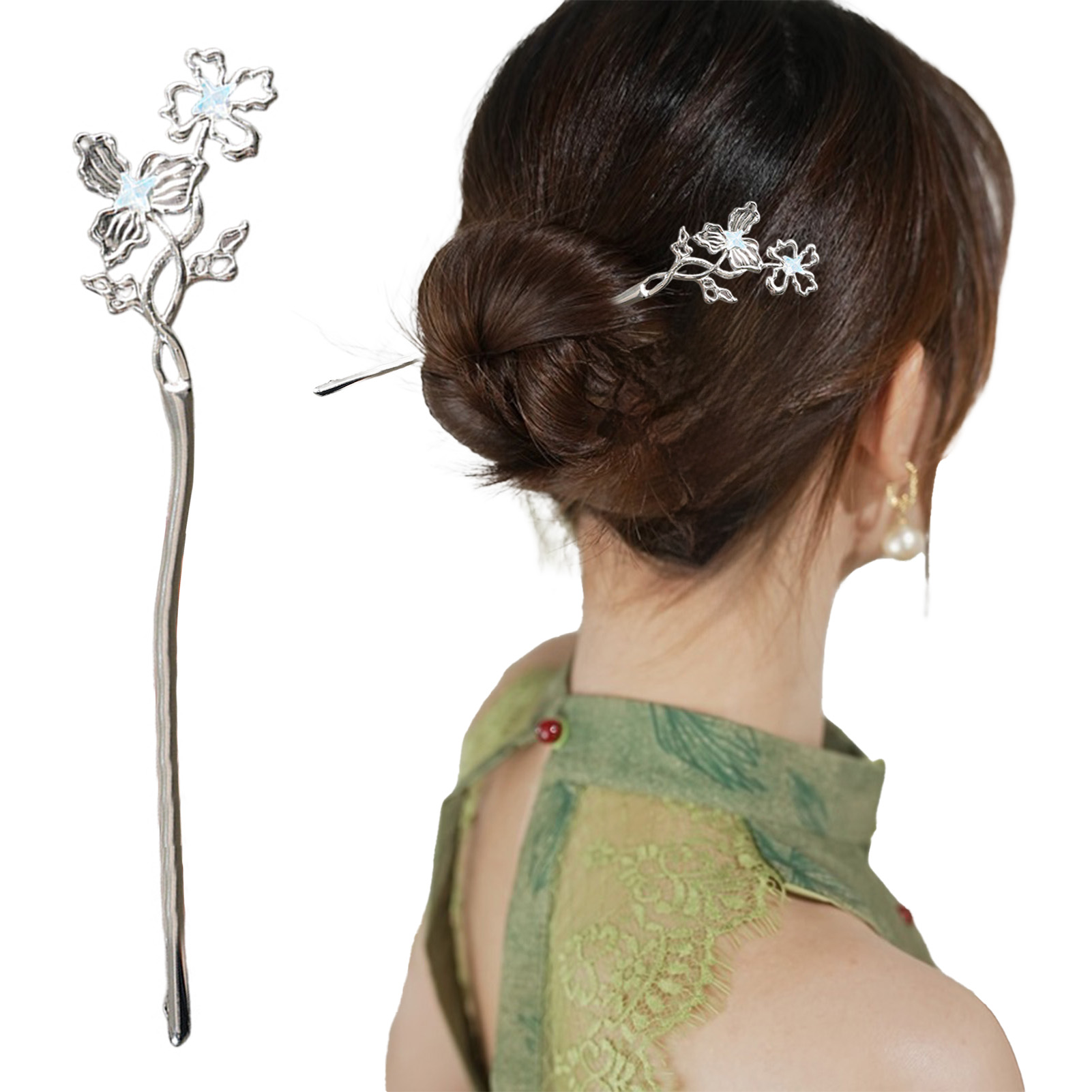 Metal Butterfly Hair Sticks Ch - مراجعة Hanbok Hair Pin وسعره