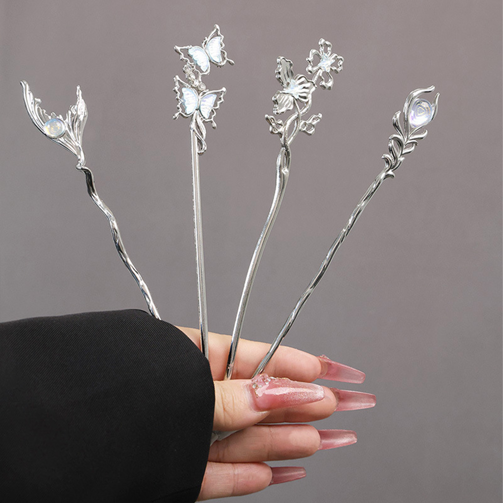 Metal Butterfly Hair Sticks Ch - مراجعة Hanbok Hair Pin وسعره