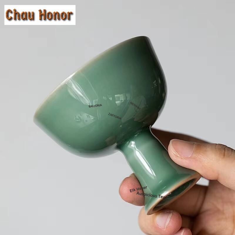 2pc/lot Yue Kiln Celadon High  - مراجعة Celadon Ceramic Cup وسعره