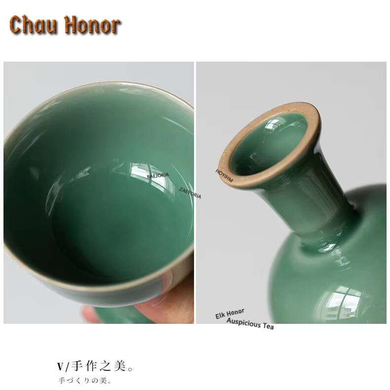 2pc/lot Yue Kiln Celadon High  - مراجعة Celadon Ceramic Cup وسعره
