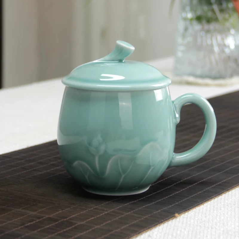 Longquan celadon office tea cu - مراجعة Celadon Ceramic Cup وسعره