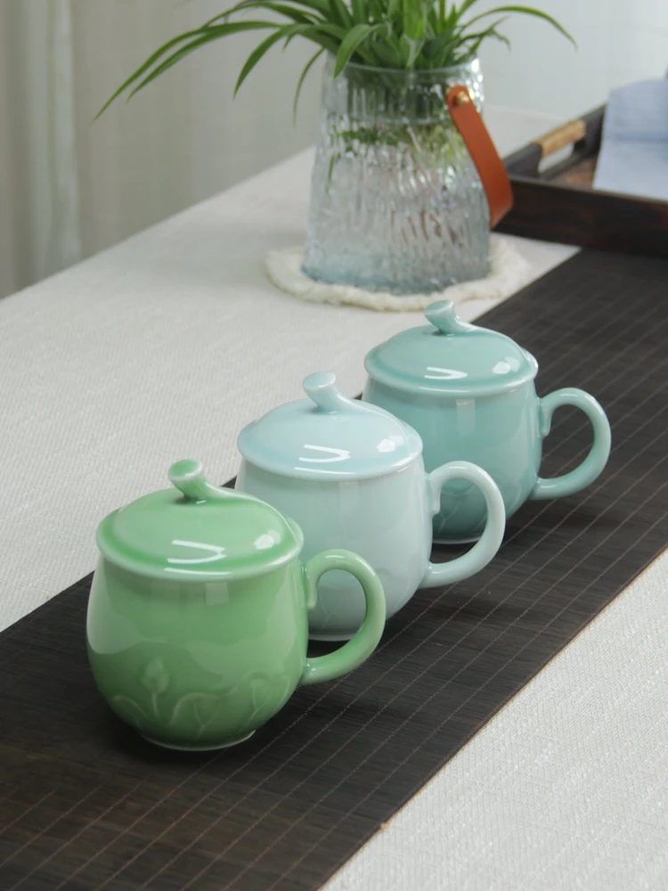 Longquan celadon office tea cu - مراجعة Celadon Ceramic Cup وسعره