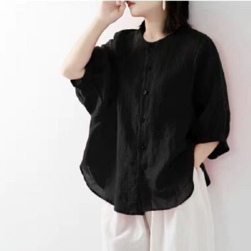 Cotton and linen shirt women's - مراجعة Korean Lifestyle وسعره
