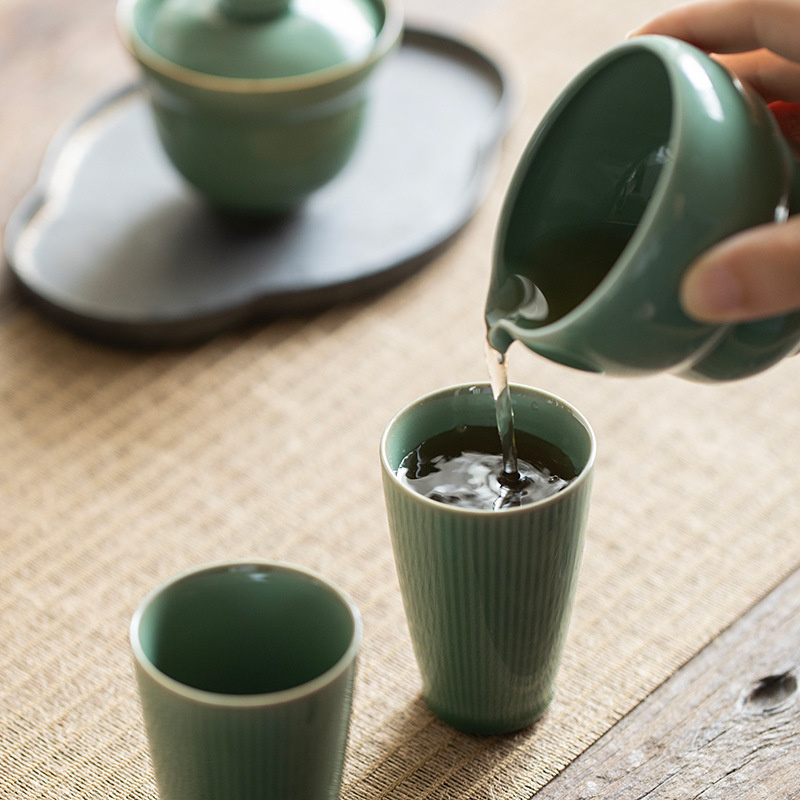 90ML Yue Kiln Celadon Tea Cup  - مراجعة Celadon Ceramic Cup وسعره