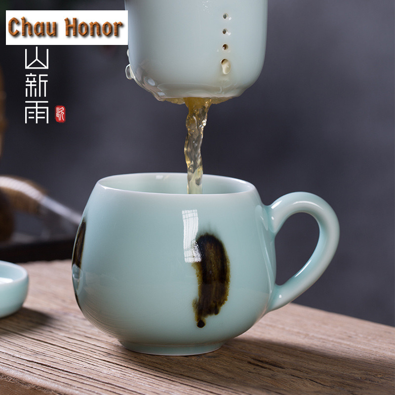 330ml Longquan Celadon Filter  - مراجعة Celadon Ceramic Cup وسعره