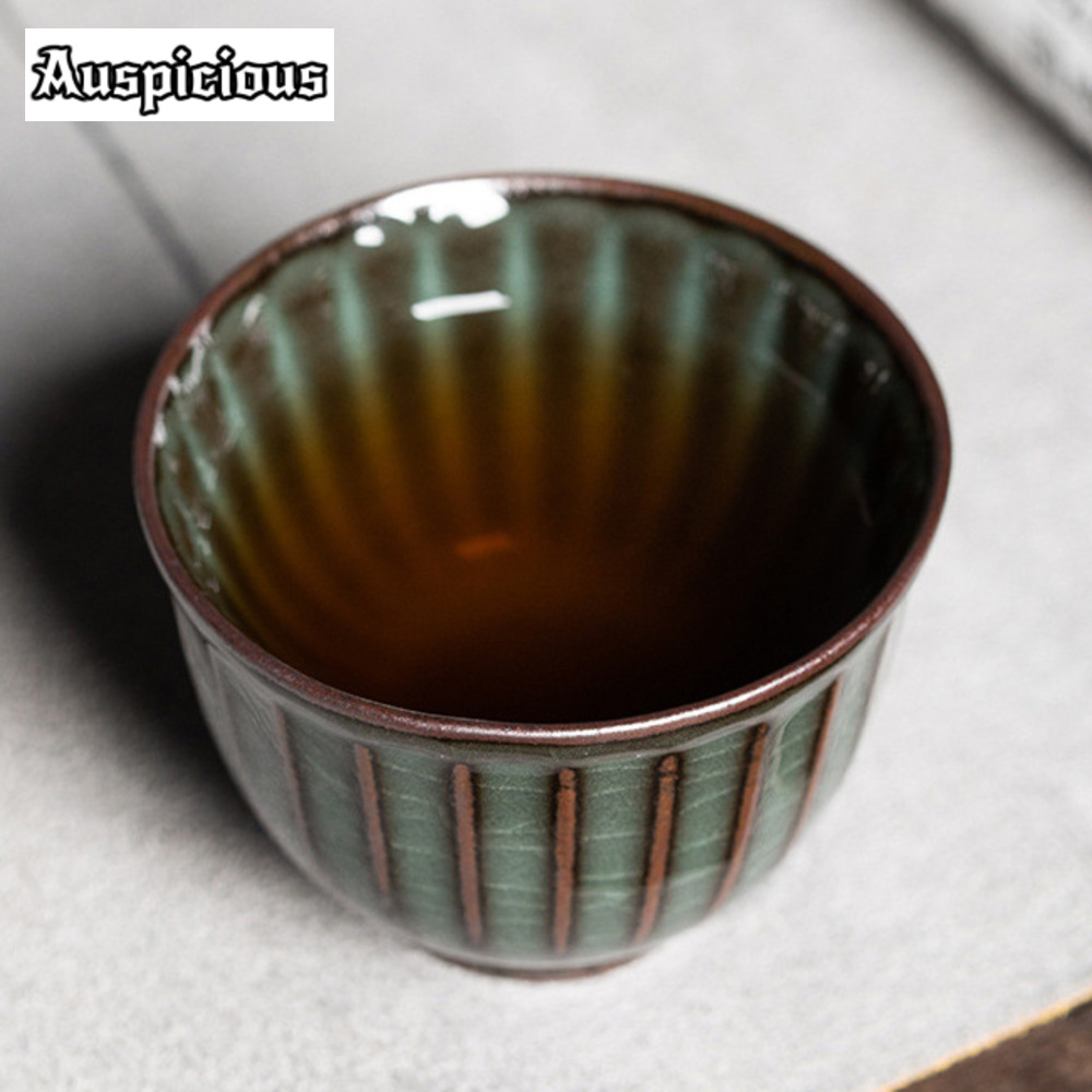 85ml Handmade Ge Kiln Iron Bod - مراجعة Celadon Ceramic Cup وسعره