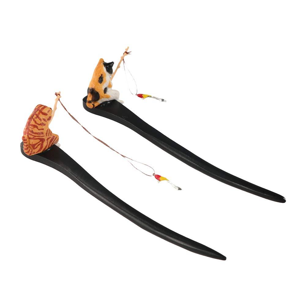 Antique Cat Fishing Wooden Hai - مراجعة Hanbok Hair Pin وسعره
