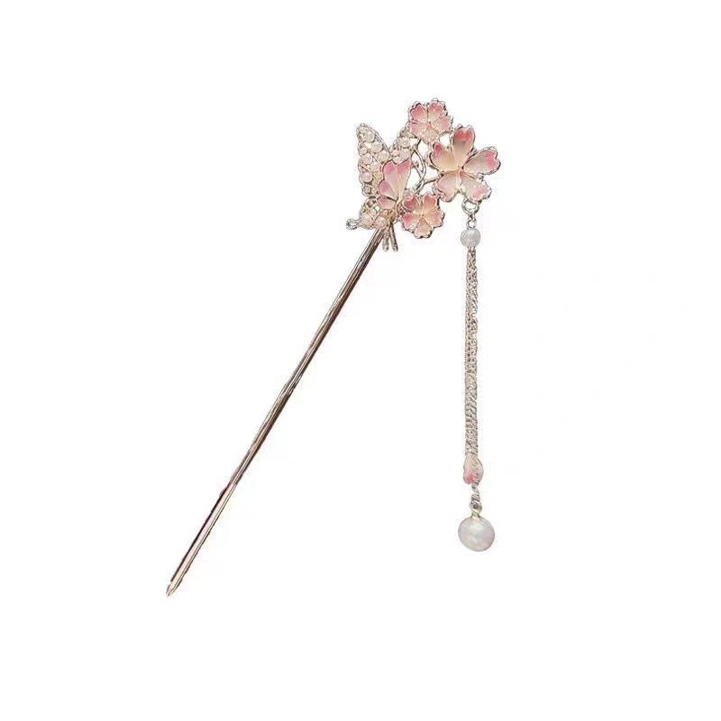 Sakura Hairpin with a High-End - مراجعة Hanbok Hair Pin وسعره