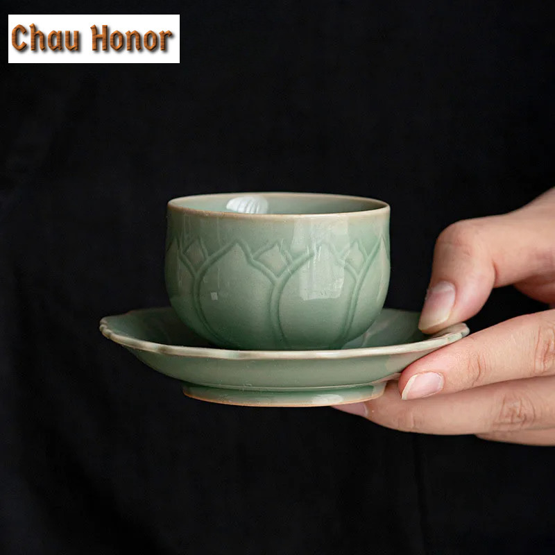 65ml Retro Celadon Sample Tea  - مراجعة Celadon Ceramic Cup وسعره