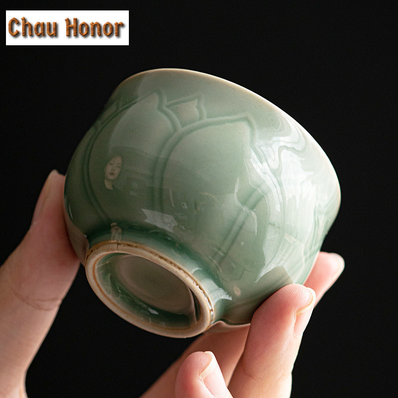 65ml Retro Celadon Sample Tea  - مراجعة Celadon Ceramic Cup وسعره