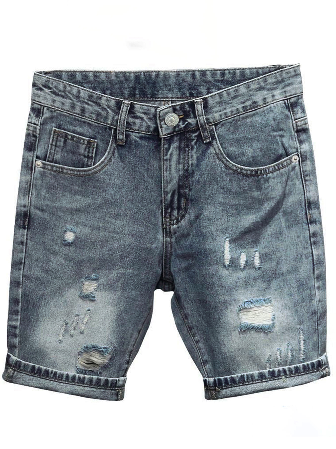 Light Blue Denim Shorts Men's  - مراجعة Korean Lifestyle وسعره