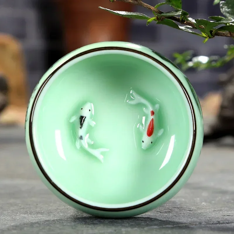 Tea Cup Ceramic  1PC Celadon H - مراجعة Celadon Ceramic Cup وسعره