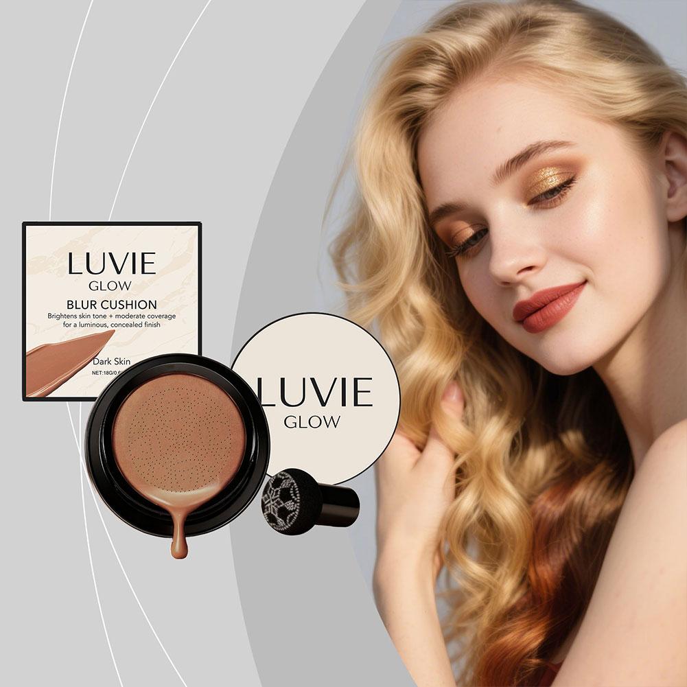 LUVIE GLOW Korean Mushroom Puf - مراجعة Bb Cushion Korean وسعره