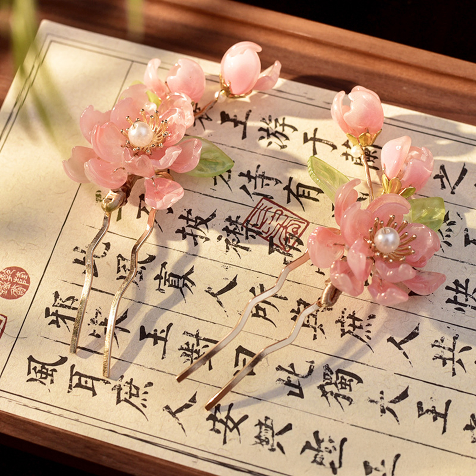 1/2pcs Peach Blossom Hairpin N - مراجعة Hanbok Hair Pin وسعره