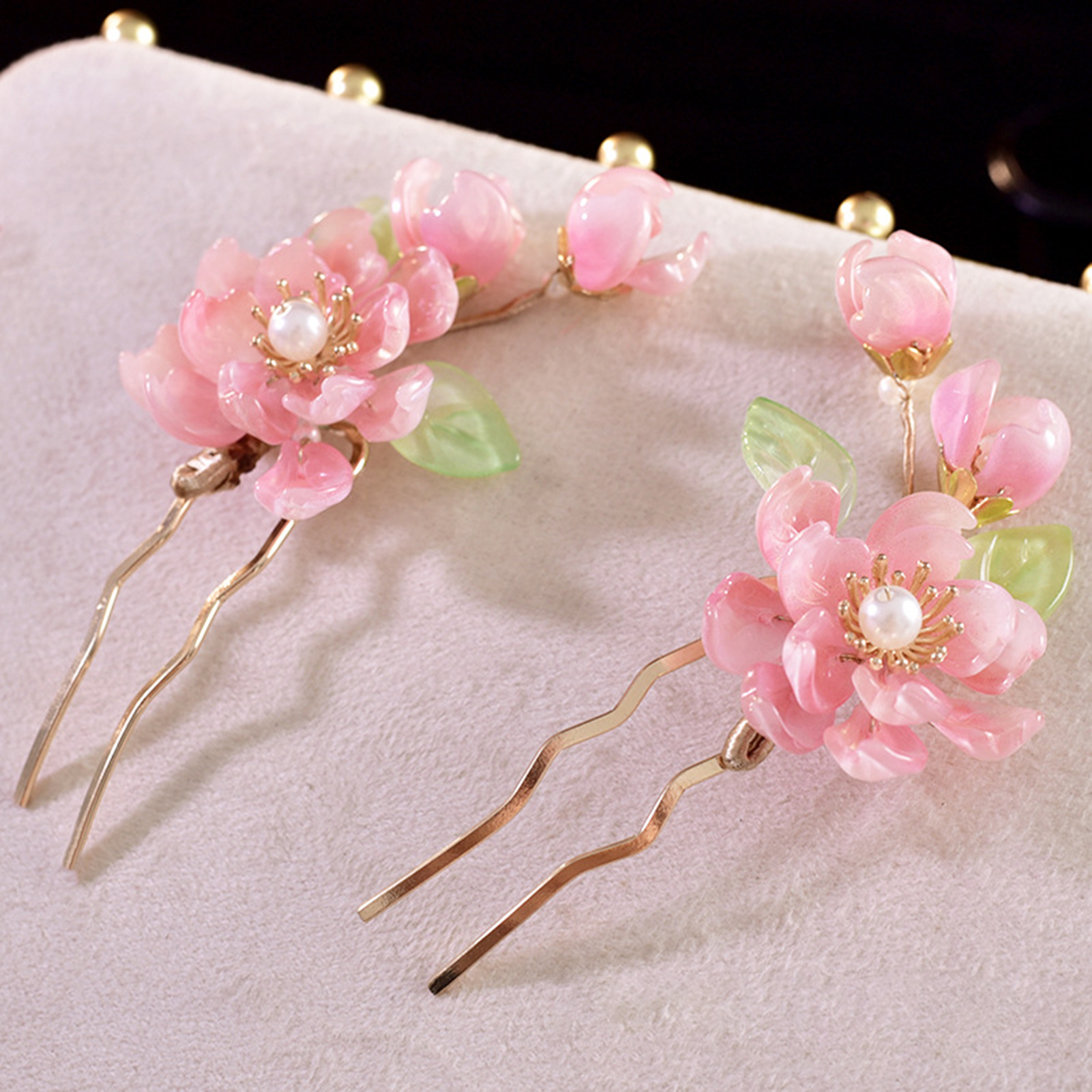 1/2pcs Peach Blossom Hairpin N - مراجعة Hanbok Hair Pin وسعره