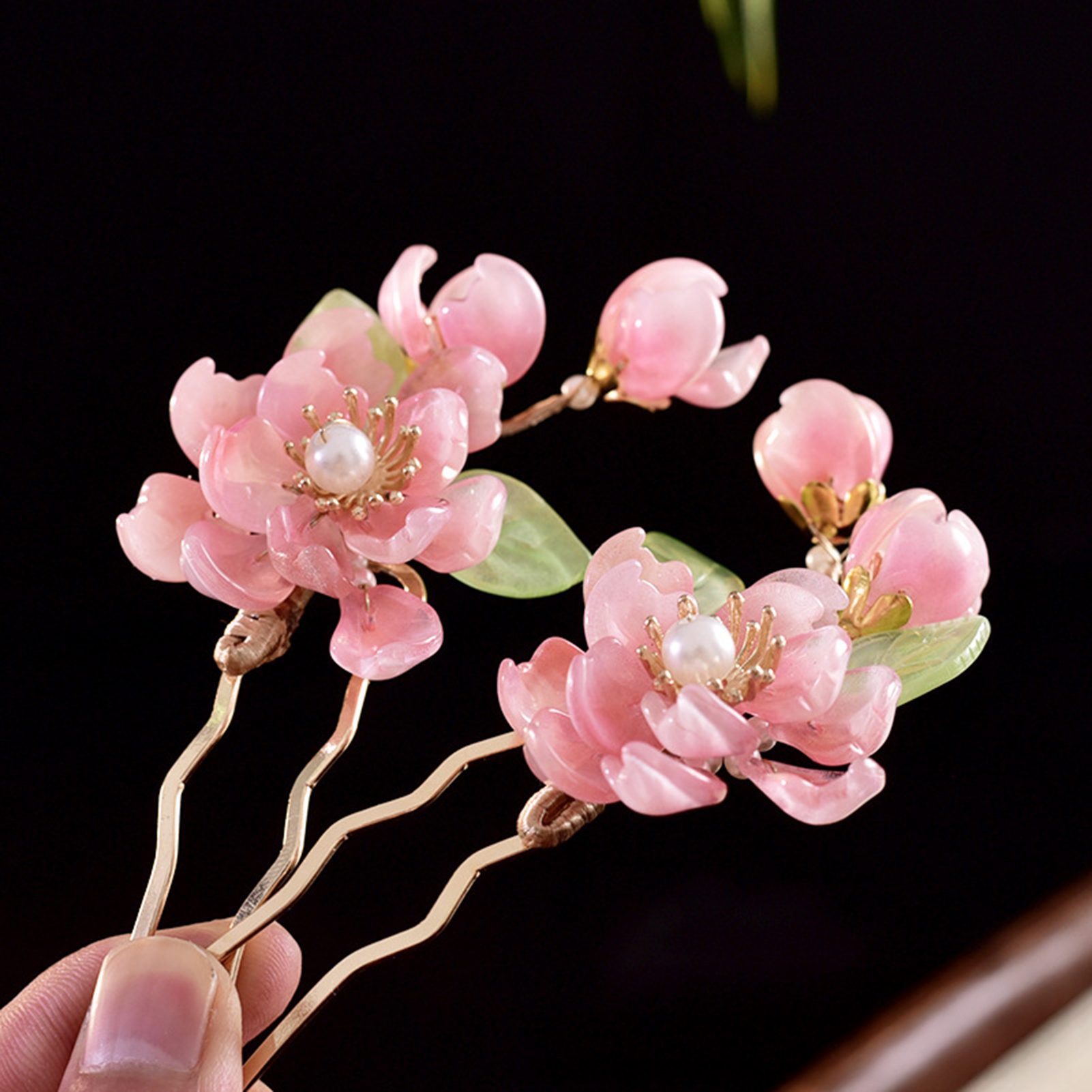 1/2pcs Peach Blossom Hairpin N - مراجعة Hanbok Hair Pin وسعره