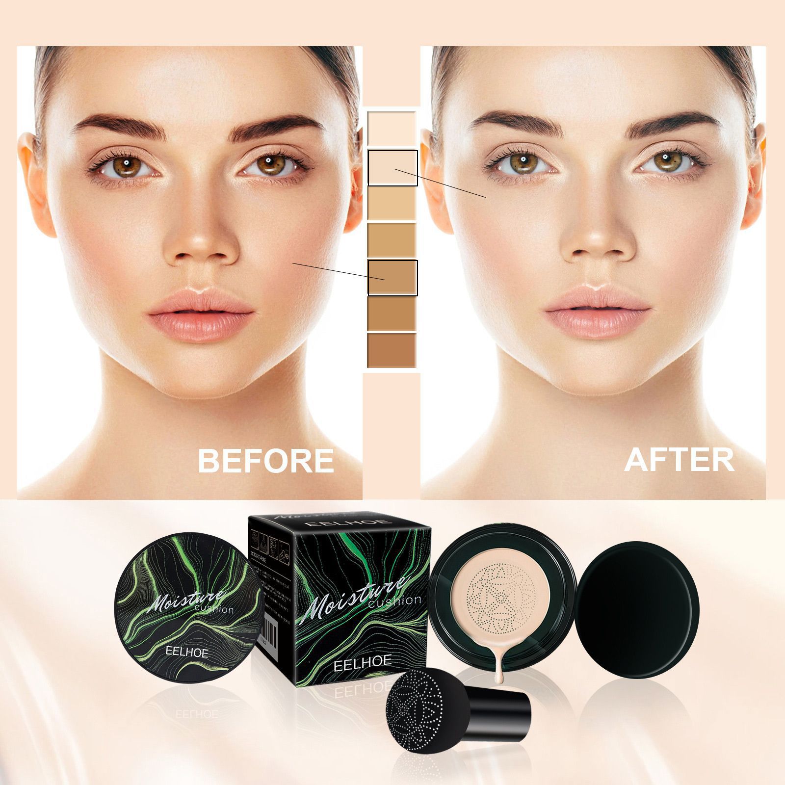 EELHOE Mushroom Head Air Cushi - مراجعة Bb Cushion Korean وسعره