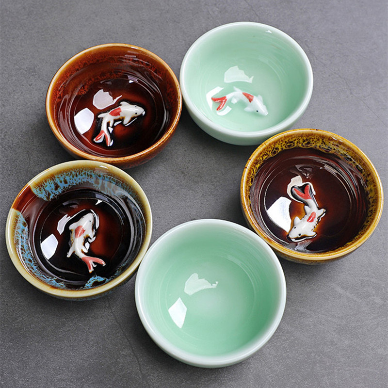 Celadon Fish Cute Teacup, Chin - مراجعة Celadon Ceramic Cup وسعره