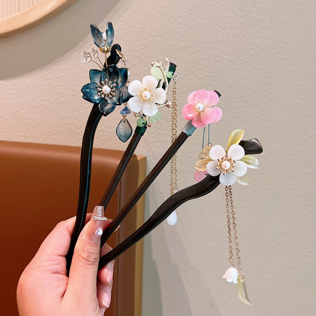 Exquisite Flower Tassel Wooden - مراجعة Hanbok Hair Pin وسعره