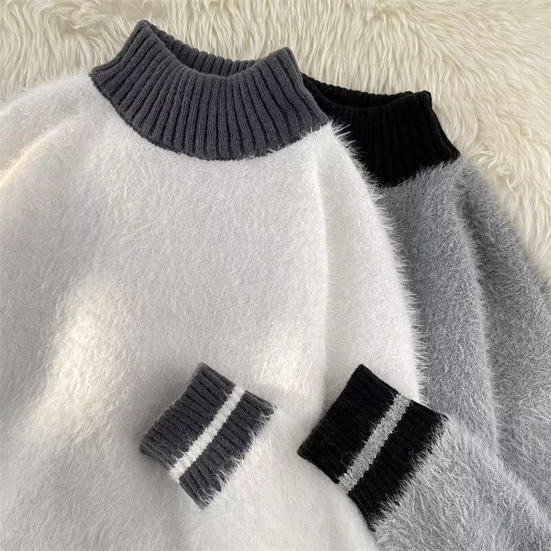 Fur Collar Pullovers Estampado - مراجعة Korean Men Lifestyle وسعره