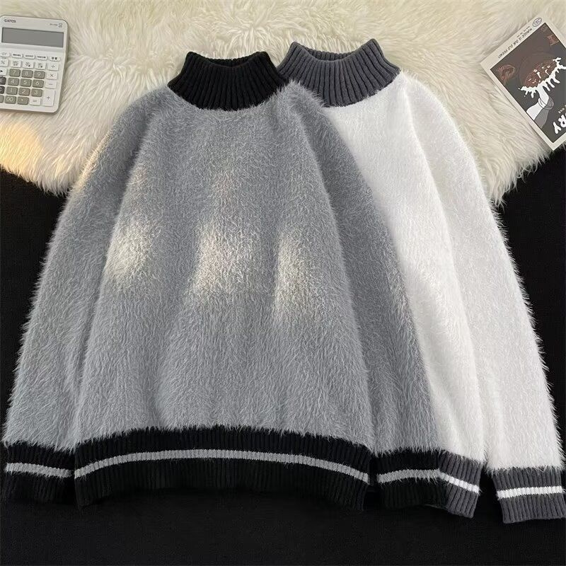 Fur Collar Pullovers Estampado - مراجعة Korean Men Lifestyle وسعره
